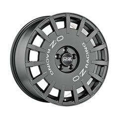 OZ Rally Racing Dark Graphite Silver Lettering